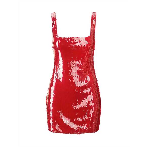 NEW STAUD eclipse mini dress poinsettia in red - Picture 3 of 3